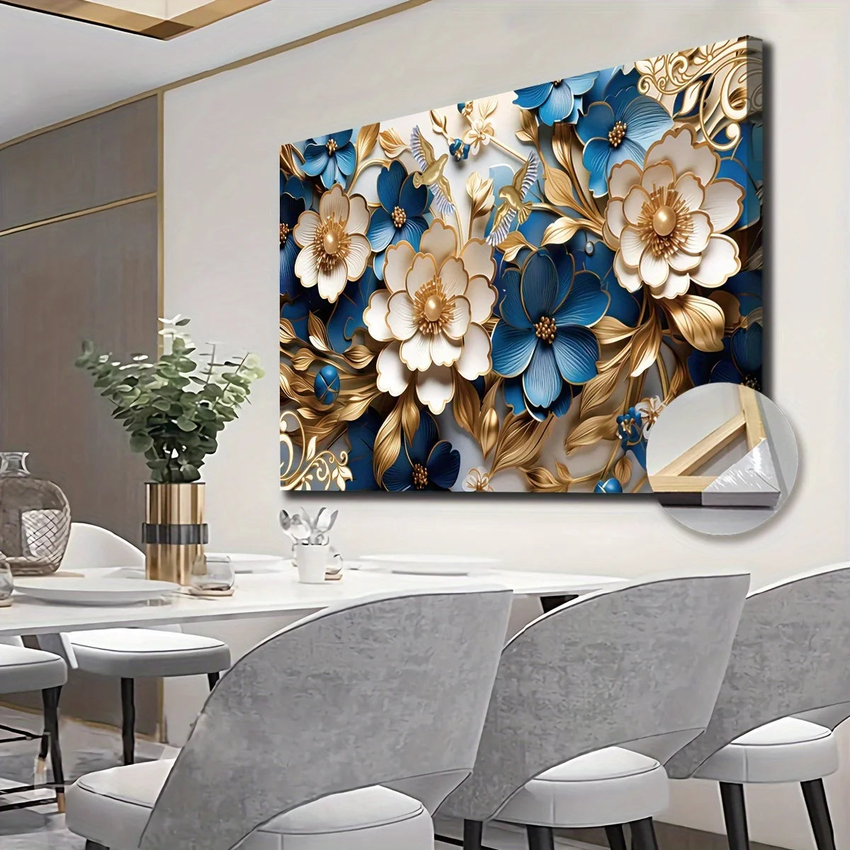 Canvas Wall Art Filled with Floral Symphony
Suitable for Living Room Bedroom Home Office Kitchen Dining Room Wall Decoration