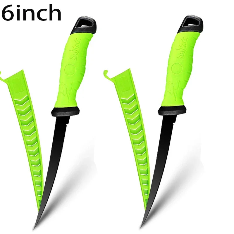 Stainless Steel Fillet Boning Knife for Fish Multi-Purpose Meat Cleaver Butcher Knife Fruit Cutter Fishes Slicing Kitchen Knives