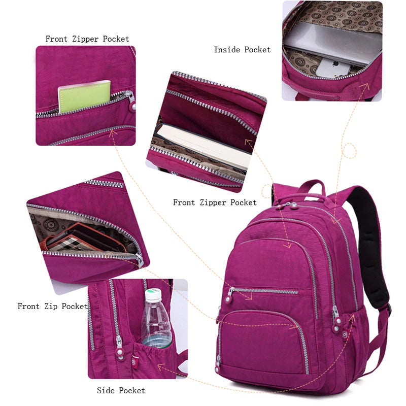 Fashion School Backpack Student for Teenage Girl Boy 2023 Travel Back Packs Bag Women Nylon Waterproof Laptop Bagpack Unisex