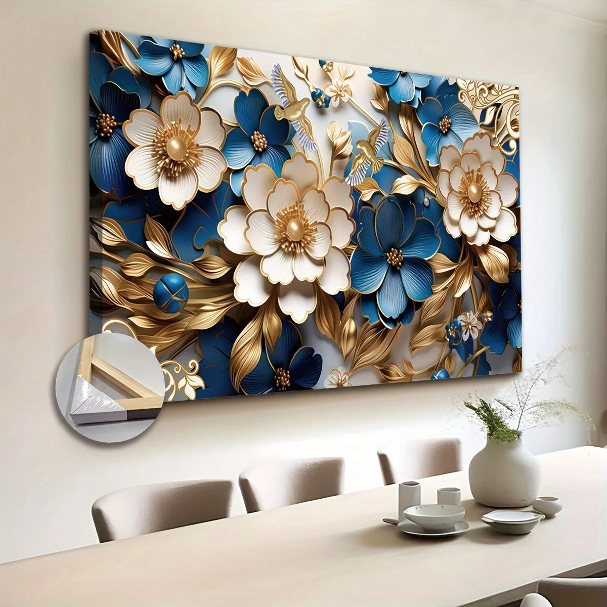 Canvas Wall Art Filled with Floral Symphony
Suitable for Living Room Bedroom Home Office Kitchen Dining Room Wall Decoration