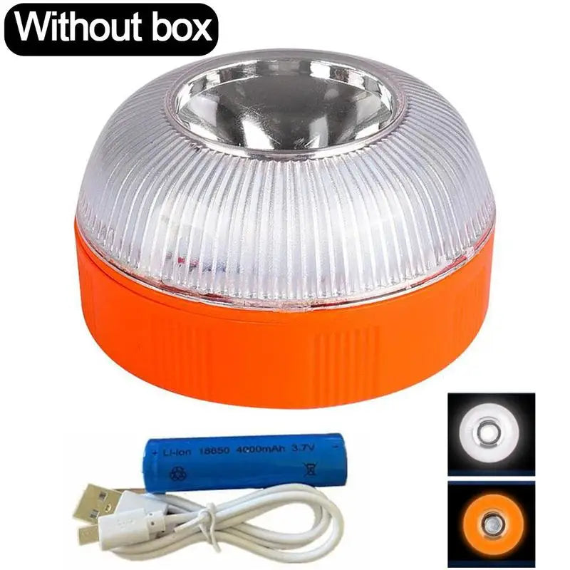 Rechargeable V16 Explosion Flashing Light LED Emergency Help Flash Light Magnetic Induction Strobe Flashing Warning Light