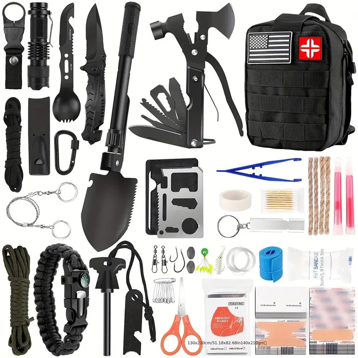 Outdoor Supplies Camping Emergency
Equipment Camping Survival Tool Set Multifunctional
Supplies First Aid Kits