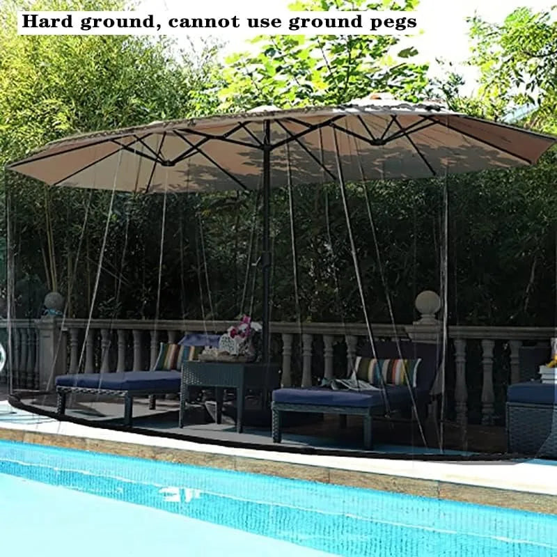 15Ft Mosquito Netting for Patio
Patio Screen Mesh with Double Zipper