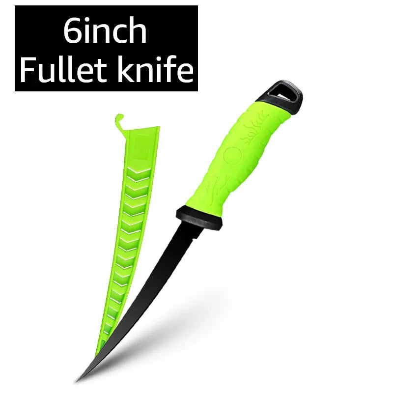 Stainless Steel Fillet Boning Knife for Fish Multi-Purpose Meat Cleaver Butcher Knife Fruit Cutter Fishes Slicing Kitchen Knives