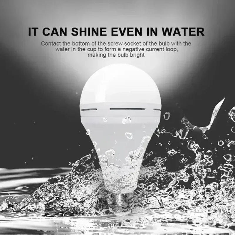LED Rechargeable Light Bulb 7w 9w 12w 15w 85-265V
Emergency Bulb Portable Hanging Camping Lamp for Tent
Home Power Failure Porch