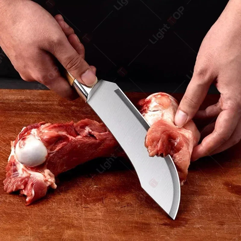 Kitchen Knife Chef Pig Killing Knife Multi-Purpose Meat Cleaver Butcher Knife Stainless Steel Kitchen Knives and Accessories