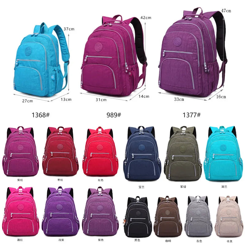 Fashion School Backpack Student for Teenage Girl Boy 2023 Travel Back Packs Bag Women Nylon Waterproof Laptop Bagpack Unisex