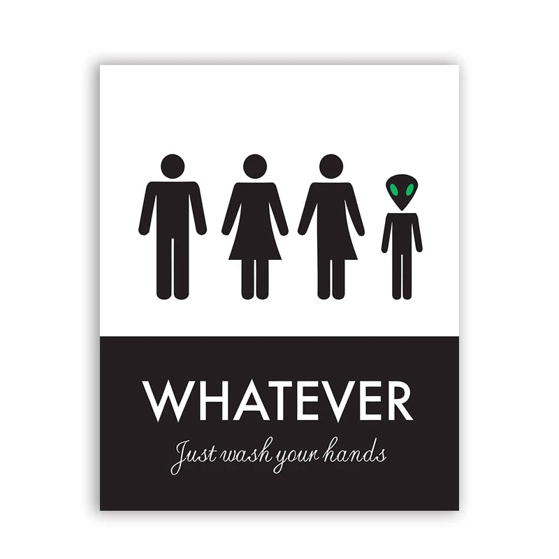 Toilet Rules Wall Art Canvas Painting