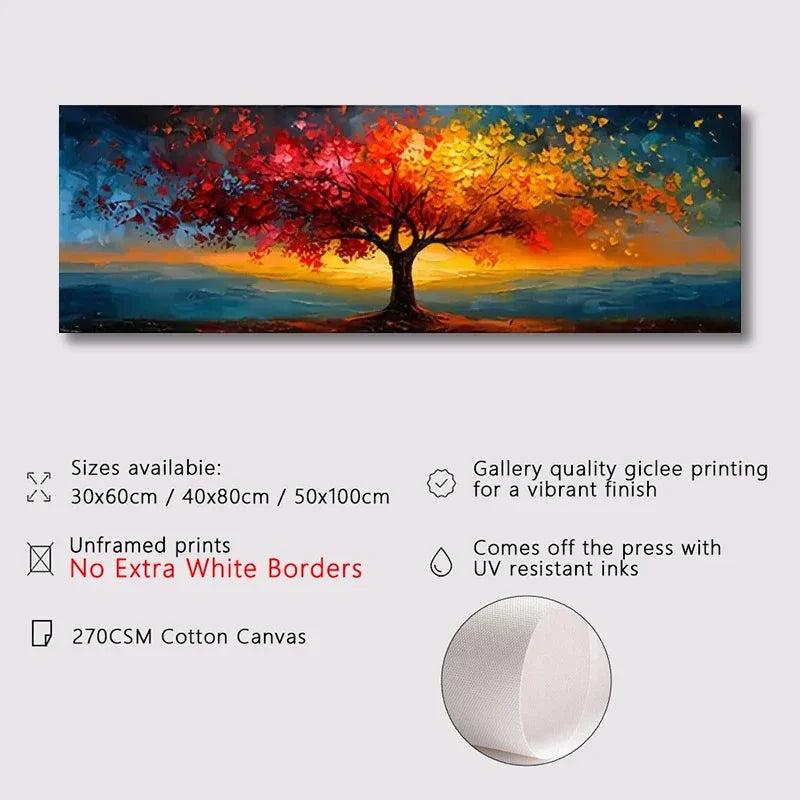 Extra-Large Tree of Life Canvas Poster Abstract Wall Art Modern Home Decor Print Painting Geometric Patterns Living Room Decor