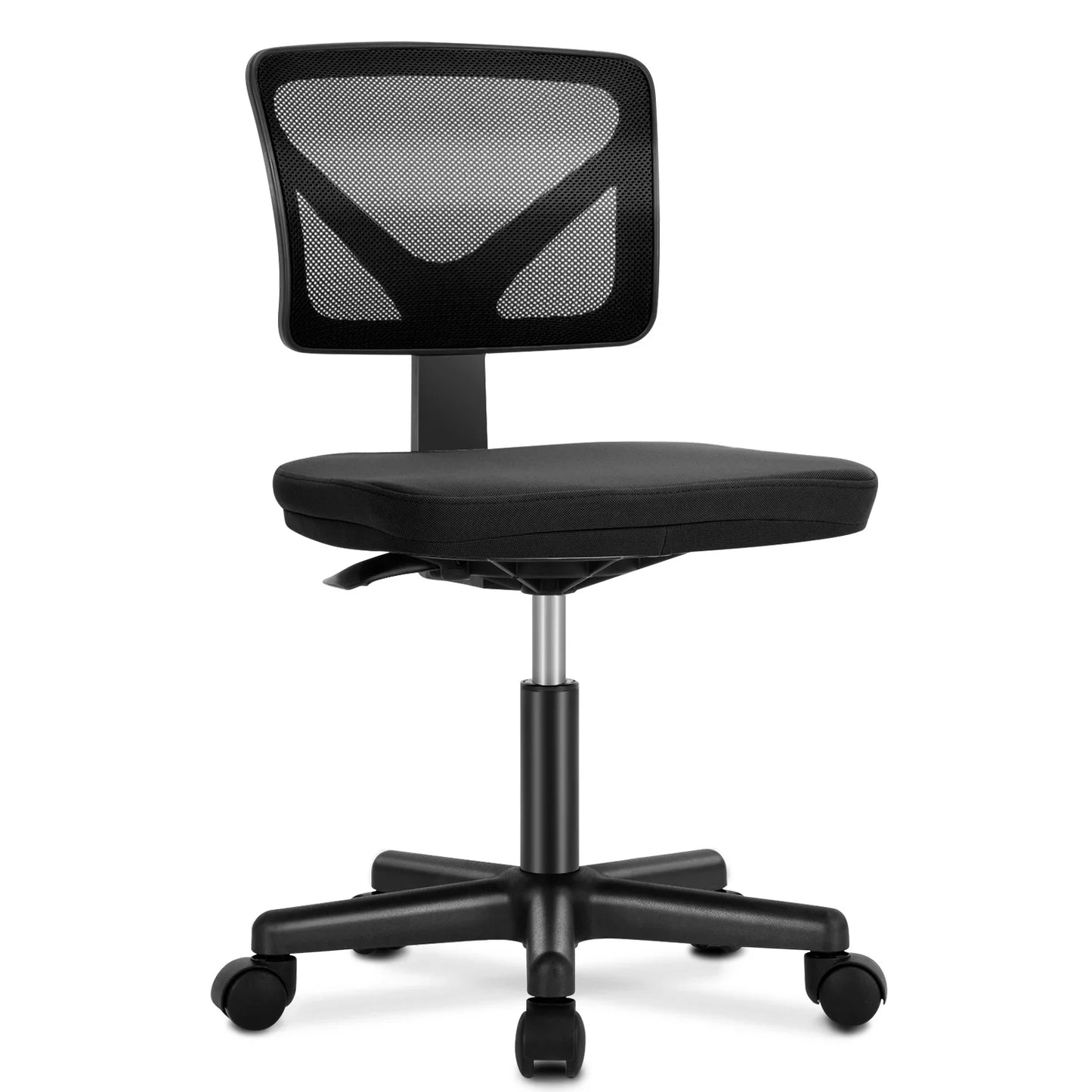 Office Mesh with Lumbar Support Armless  Chair 
Low Back with Wheels Adjustable Height 360° Rolling Swivel Computer Chair