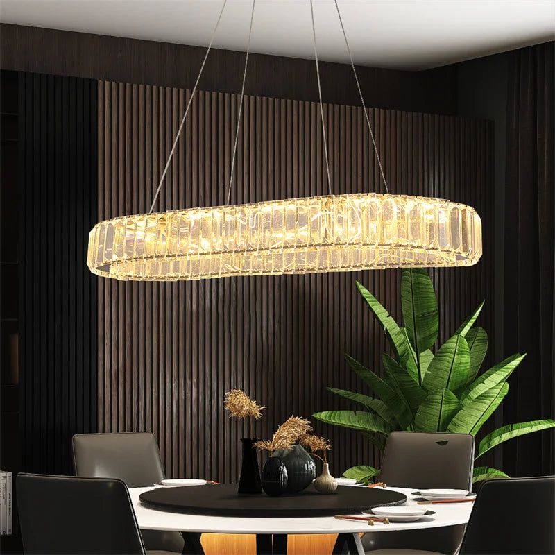 Modern Crystal Chandelier  Pendant Hanging Light Fixtures