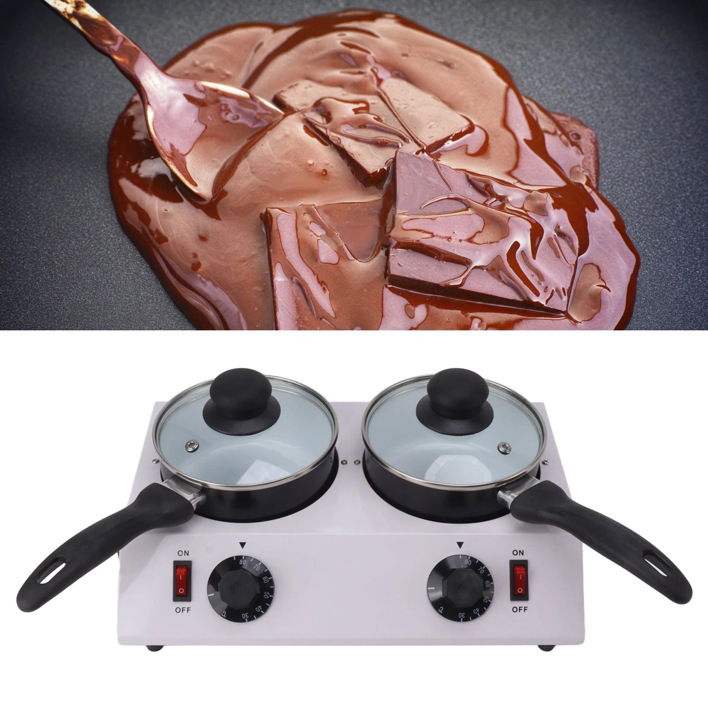 2 Tanks Chocolate Melting Machine