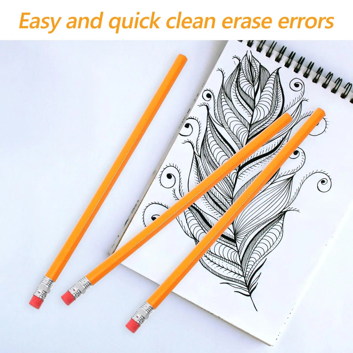 100 Pcs Pencil With Eraser Wood Pencils 
Bulk Classroom Supplies 
School Office Wooden Lead Pencils Long Writing Student Teacher