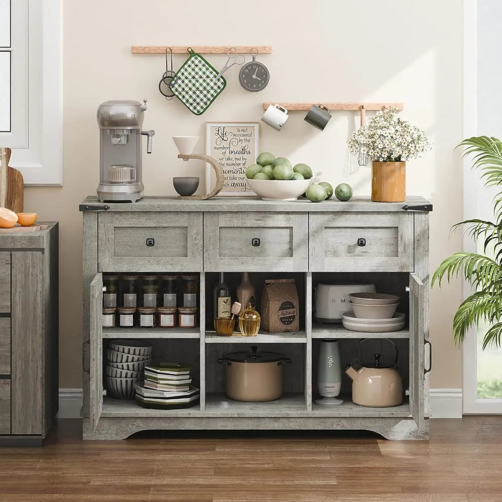 Farmhouse Buffet Cabinet with Storage,