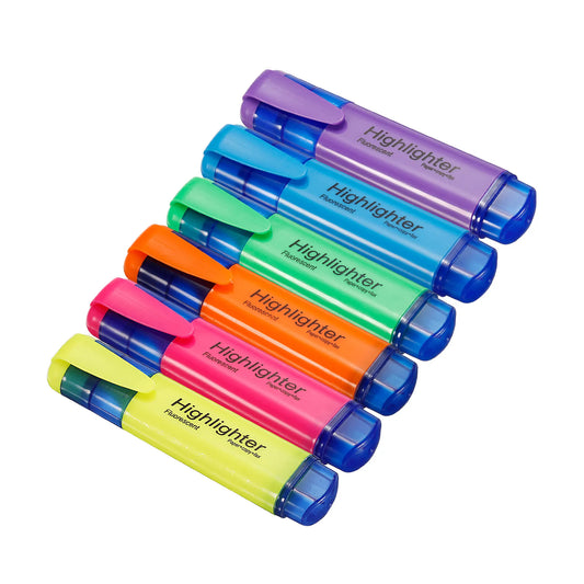 4/6Pc Highlighter Fluorescent Pen Broad Tip
Writing Marker Pens for Art Drawing Doodling
Office Stationery School Supply