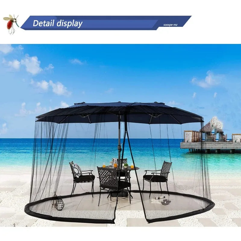 15Ft Mosquito Netting for Patio
Patio Screen Mesh with Double Zipper