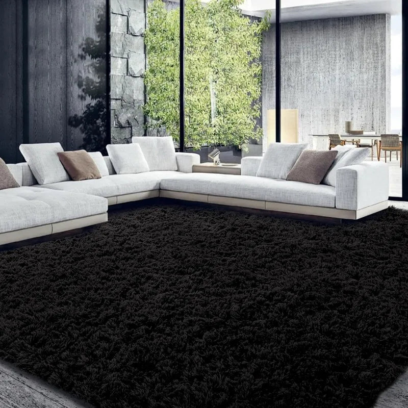 Ultra Fuzzy Large Plush Faux Fur Carpet for Living Room Bedroom, Non-Skid Fuzzy Rug