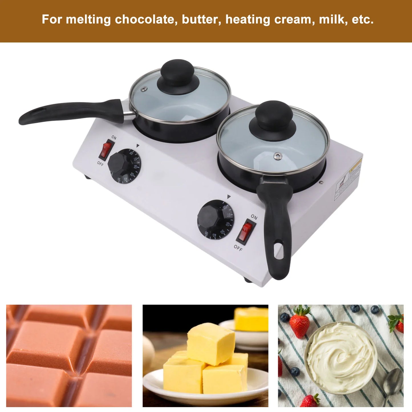 2 Tanks Chocolate Melting Machine