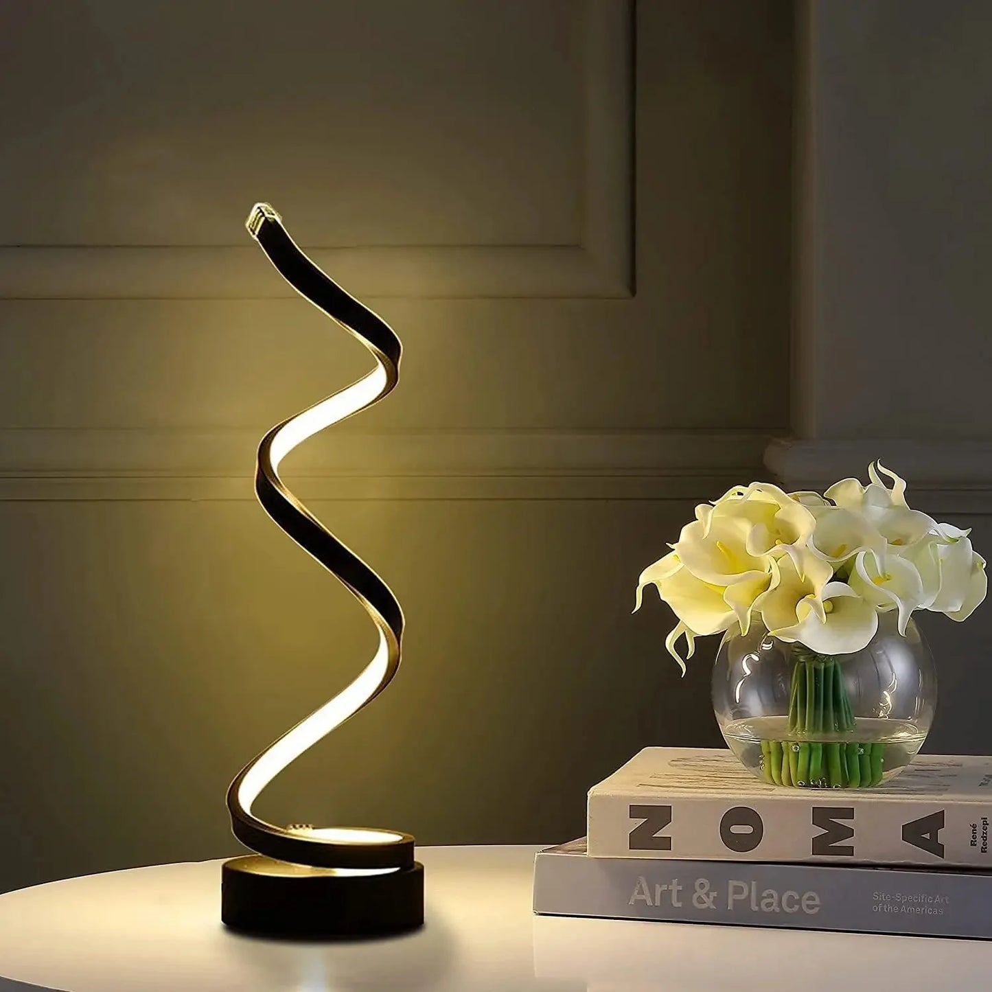 Modern Spiral Dimmable LED Table Lamp,,