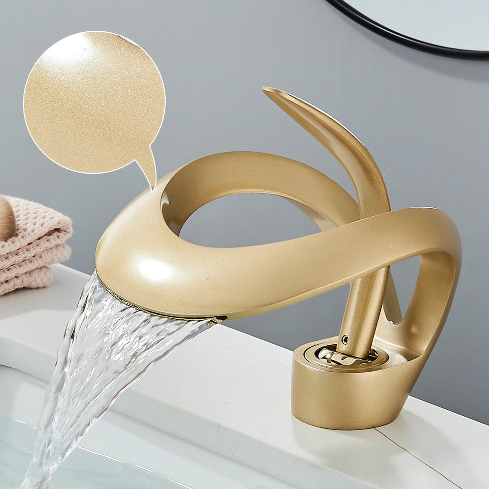 Solid Brass Waterfall Basin Faucet