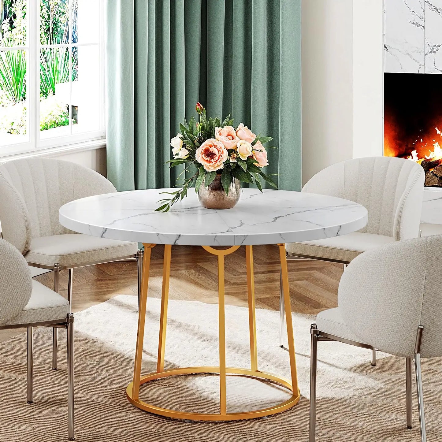 Round Dining Table for 4