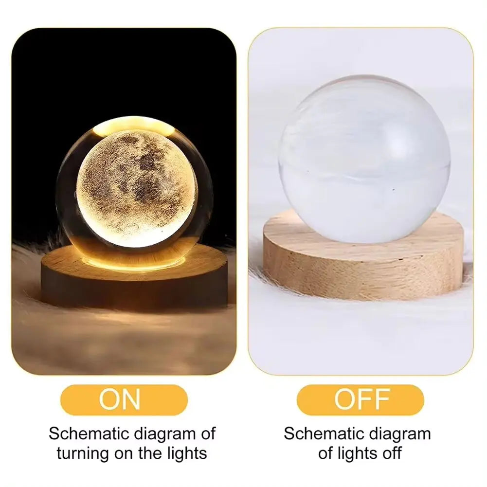 Table Lamp 3D Moon Planet Galaxy