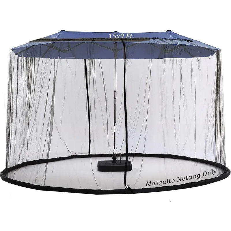15Ft Mosquito Netting for Patio
Patio Screen Mesh with Double Zipper