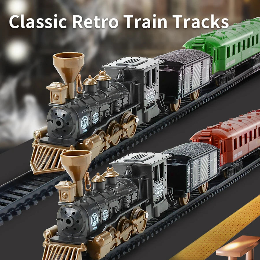 21PCS Electric Classical Track Train Children's Toy Birthday Gift Retro Train Toy