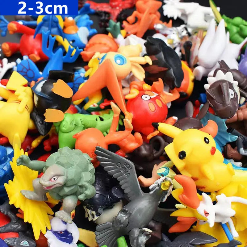 144 Style Pokemon Figure Toys Anime Pikachu Action Figure Model Ornamental Decoration Collect Toys For Children's Christmas Gift