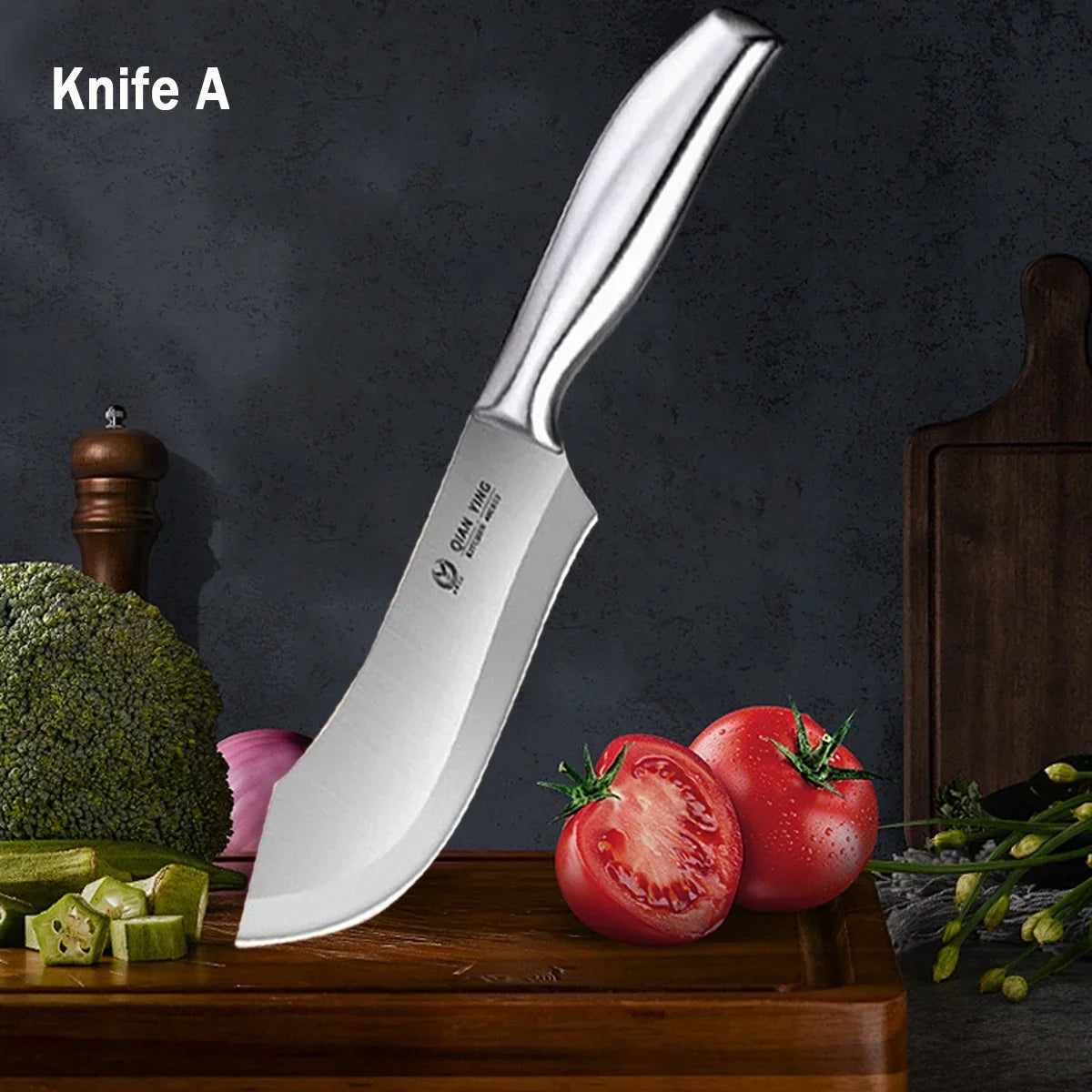 Kitchen Knife Chef Pig Killing Knife Multi-Purpose Meat Cleaver Butcher Knife Stainless Steel Kitchen Knives and Accessories