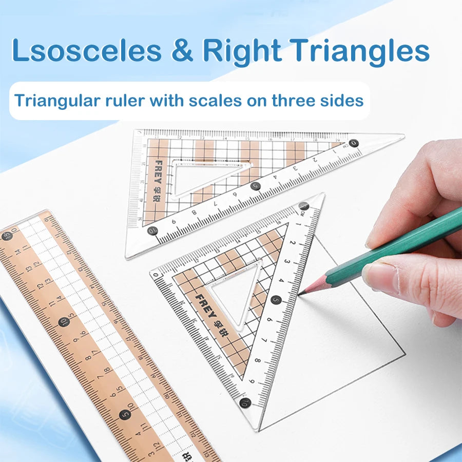 7 Pcs/Set Mathematical Rulers Set 
Multi-function Professional Compass Ruler
 Drawing Tools School Supplies Students Stationery