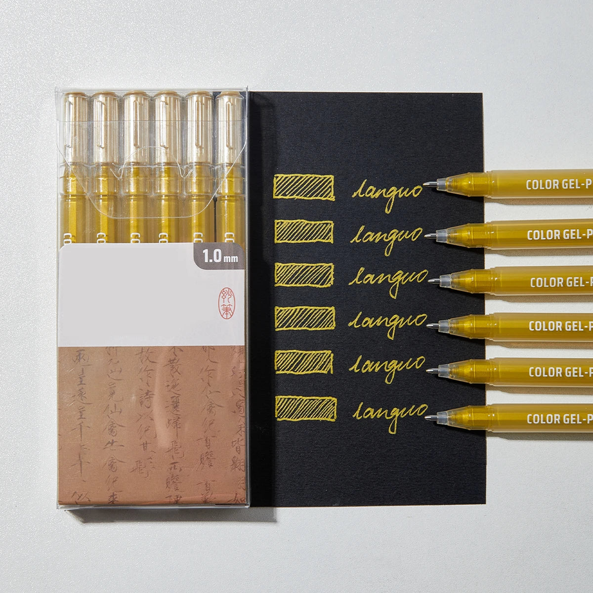 6pcs color highlighters 
suitable for notebooks, writing, greeting cards, school stationery, holiday gifts