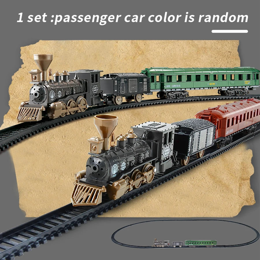 21PCS Electric Classical Track Train Children's Toy Birthday Gift Retro Train Toy