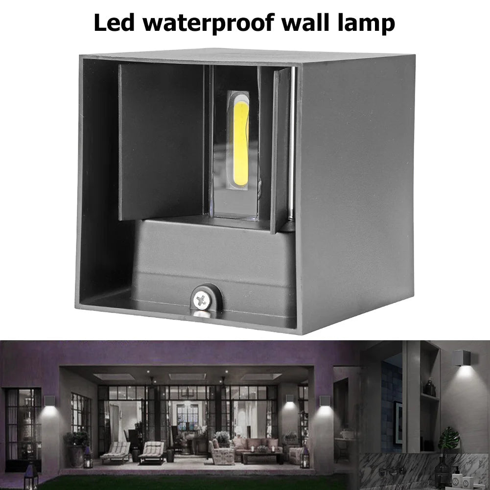 LED Wall Lamp Outdoor Waterproof Up And Down Luminous Lighting For Living Room, Bedroom, Garden