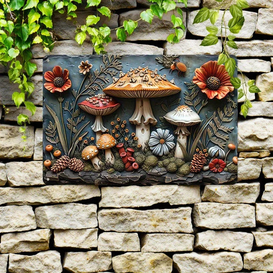 Mushroom Metal Wall Art Decor