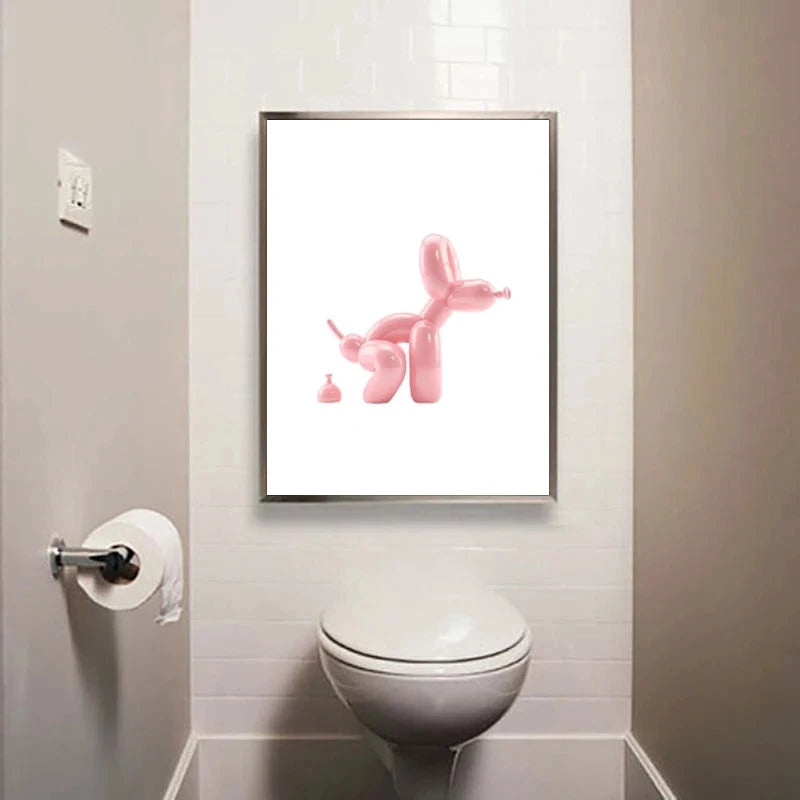 Toilet Rules Wall Art Canvas Painting