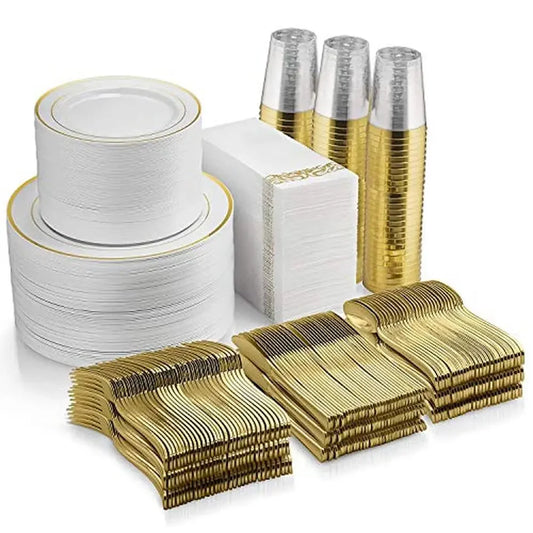 700-Piece Gold Dinnerware Set