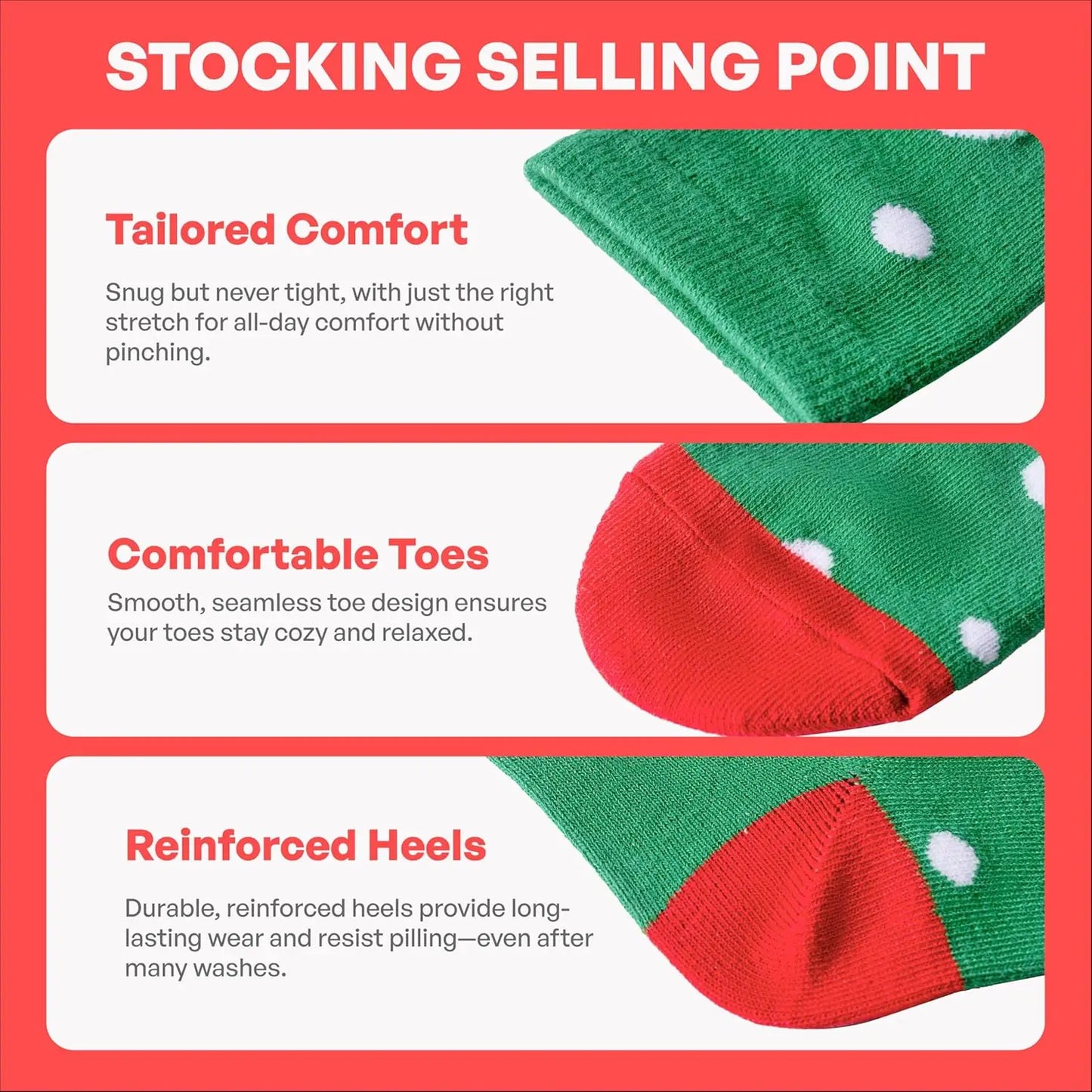 JOYFY 12 Pairs Christmas Socks Christmas Crew Socks for Women Holiday or Birthday Gift