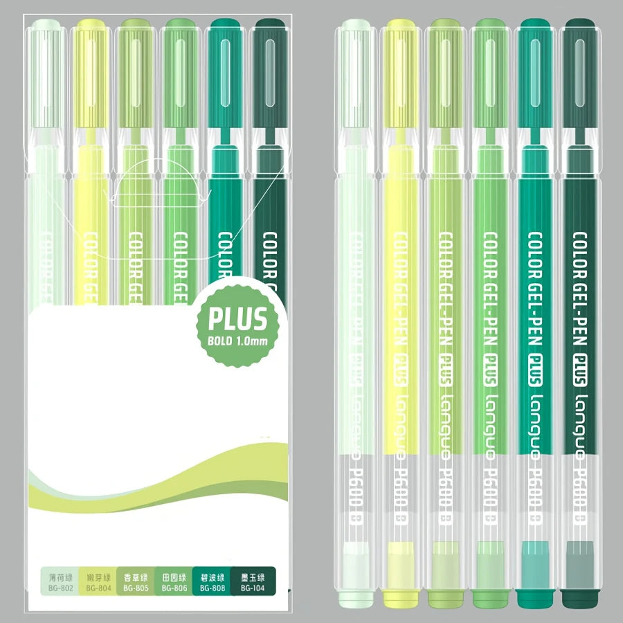 6pcs color highlighters 
suitable for notebooks, writing, greeting cards, school stationery, holiday gifts