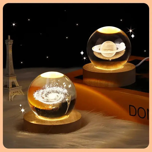 Table Lamp 3D Moon Planet Galaxy