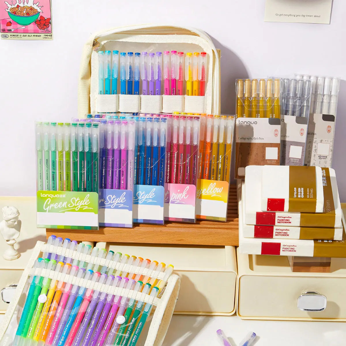 6pcs color highlighters 
suitable for notebooks, writing, greeting cards, school stationery, holiday gifts