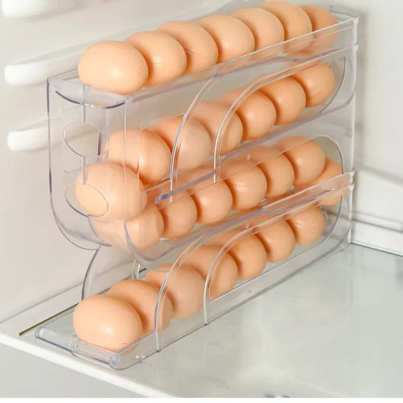 Household Four Tier Refrigerator Egg Storage Box 
Large Capacity Automatic Egg Roller
Space Saving Kitchen Dedicated