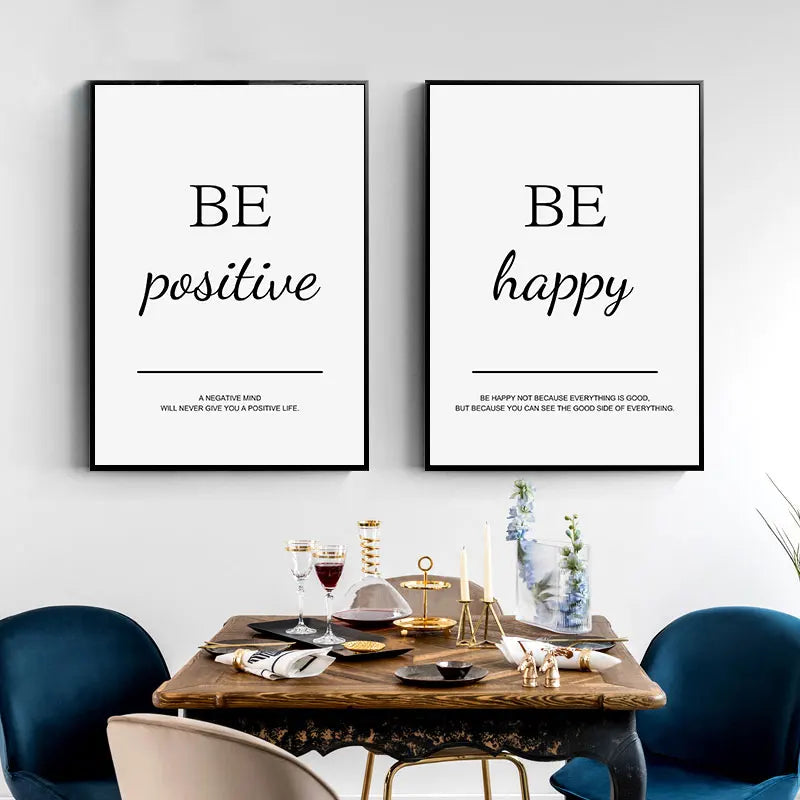 Modern Simple Decorative Picture Inspirational Wall Art Poster for Living Room