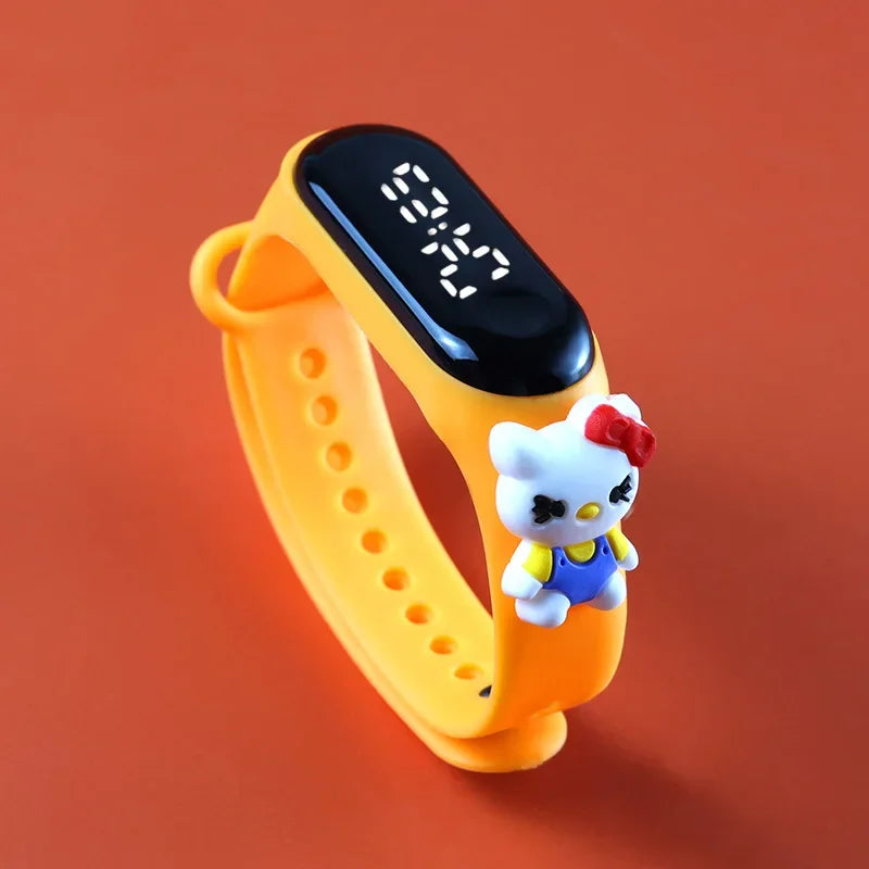 Pokemon Pikachu Avengers Spiderman LED Student Kids Sports Touch Cartoon Electronic Clock Watch Boys Girls Christmas Gifts Toys