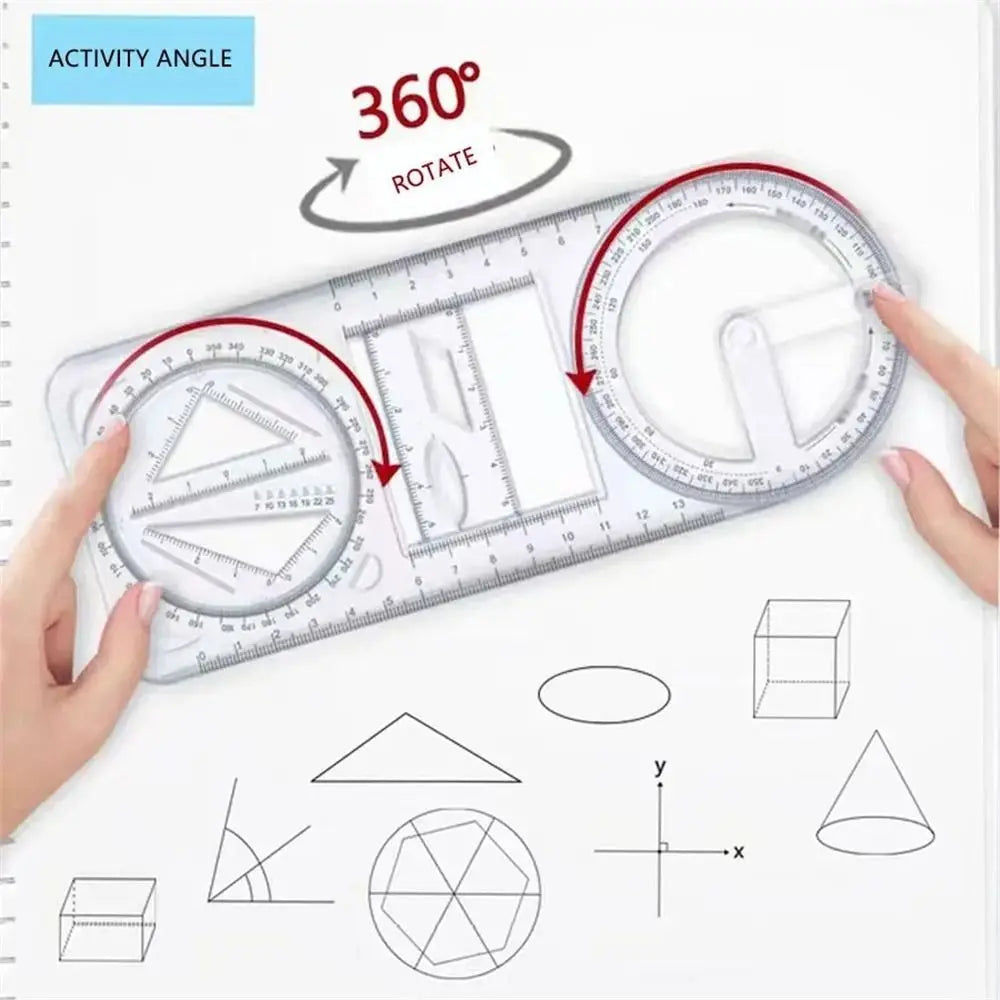 Primary School Students Activity Angle Multifunctional Drawing Ruler 
for Middle and High School Function
 Geometry Ruler Straight