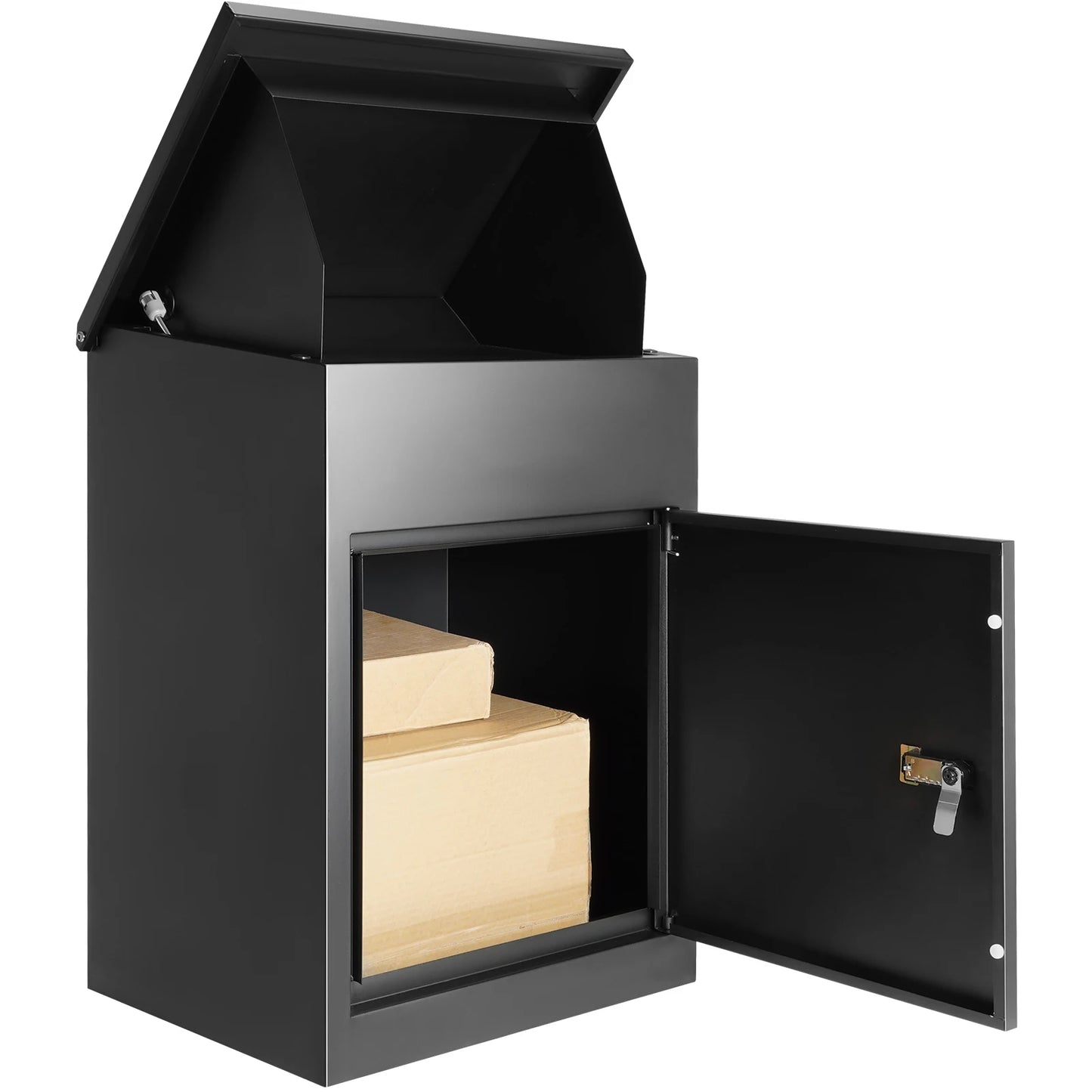 SucceBuy Wall Mounted Anti-theft Mailbox Waterproof Package Delivery Boxes for Outside Large Storage locking Mailbox for Home