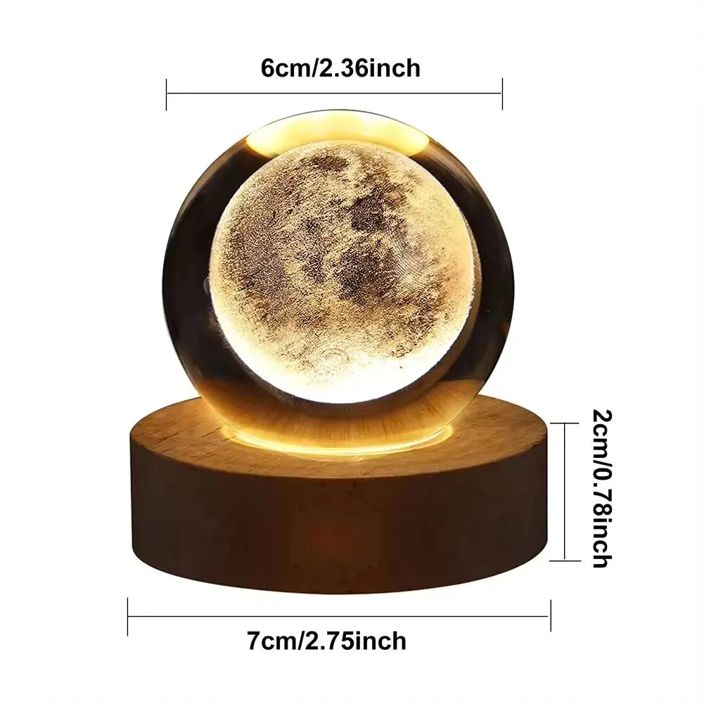 Table Lamp 3D Moon Planet Galaxy