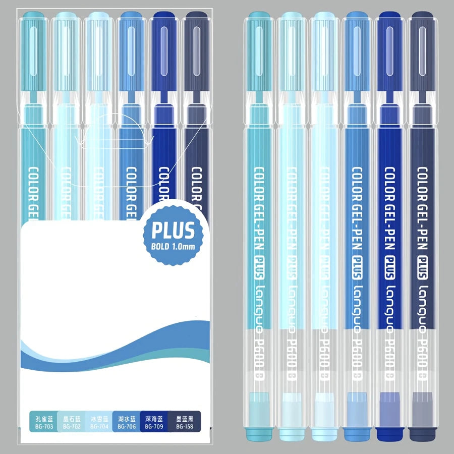 6pcs color highlighters 
suitable for notebooks, writing, greeting cards, school stationery, holiday gifts