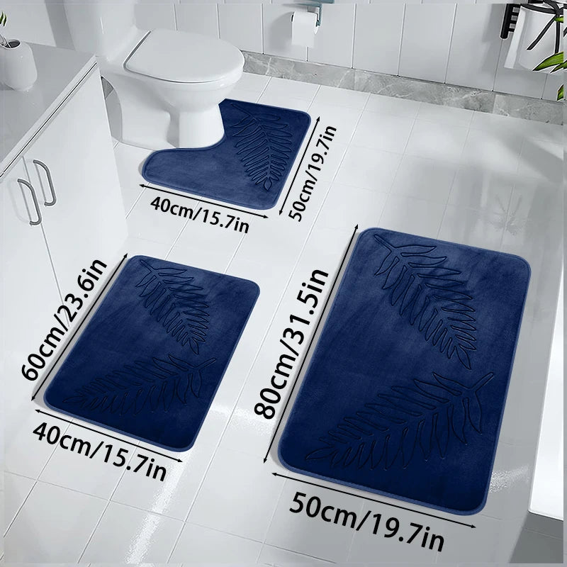 3PCS Set Bath Mats Nonslip,