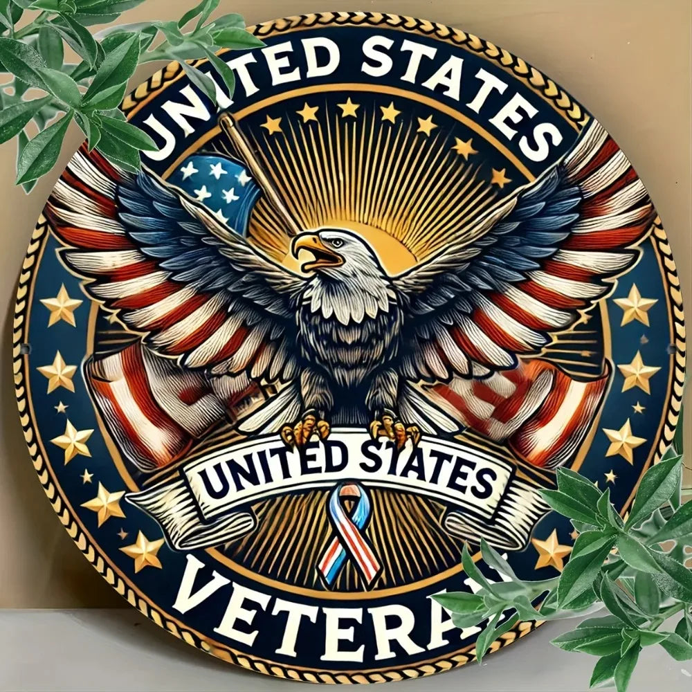 VETEAGLEWIT "US Veteran Sign" | Decor for Homes, Memorials, Vets & Wit Gifts